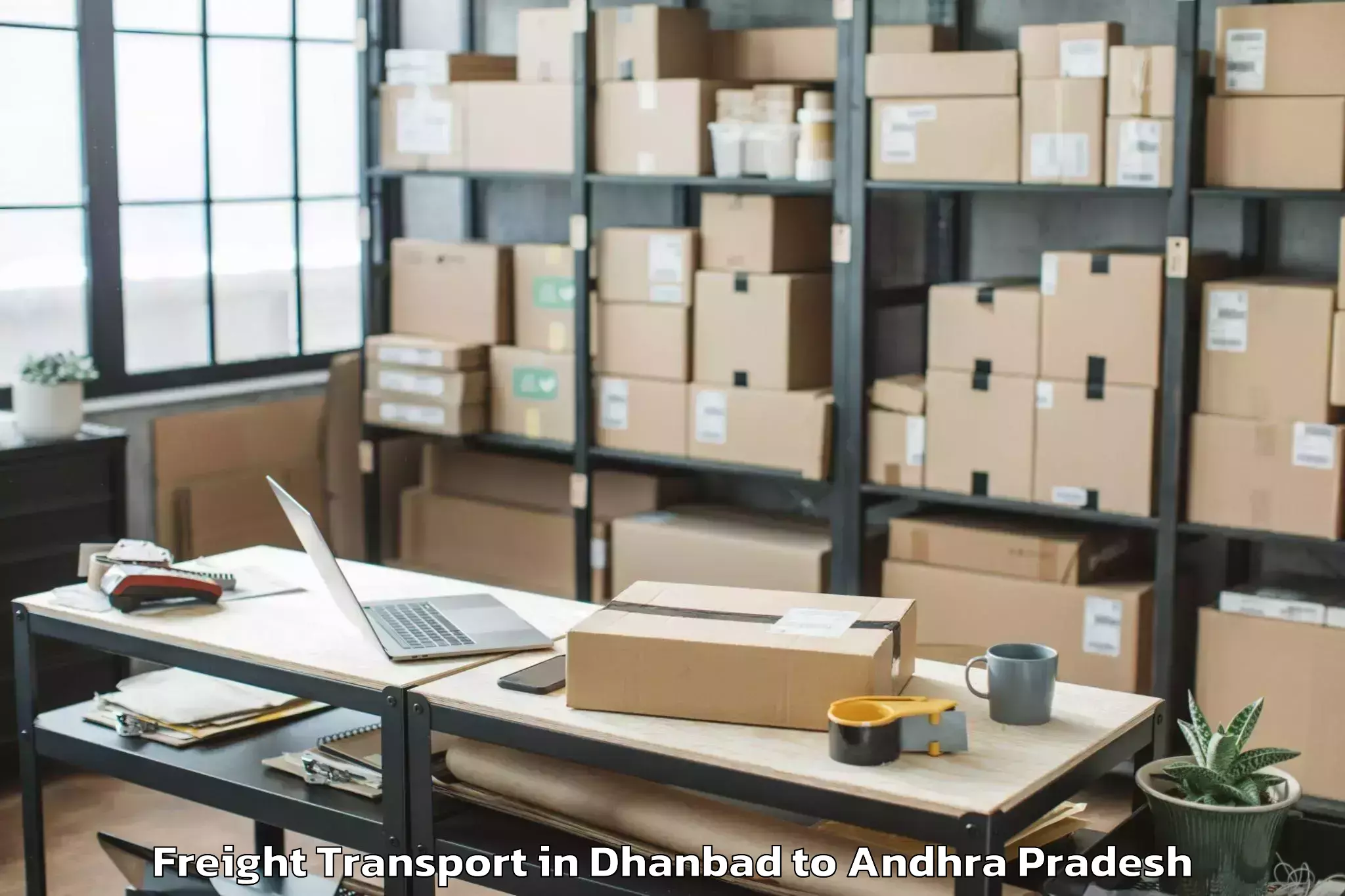 Efficient Dhanbad to Hanumathunipadu Freight Transport